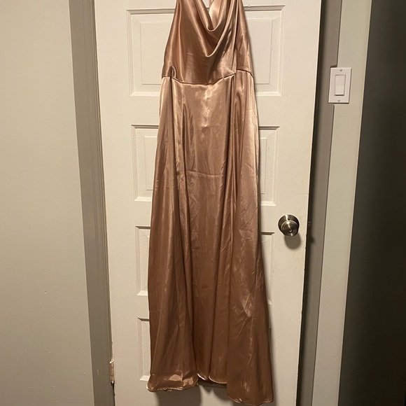 CHAMPAGNE BRIDEMAID DRESS - Picture 7 of 7